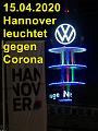 A Hannover leuchtet gegen Corona